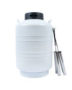 30L Wide Mouth Cryogenic Liquid Nitrogen Tank LN2 Dewar Container, 4.9 inch Opening