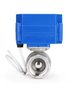 Motorized Stainless Steel Ball Valve - 1", Full Port, 9-24 V AC/DC, 3-Wire Setup