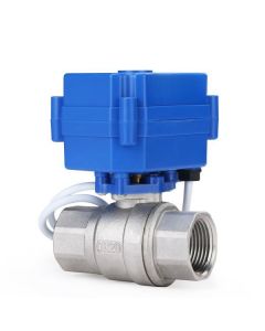 Stainless Steel Motorized Ball Valve - 1" Electrical Ball Valve with Full Port, 9-24 V DC, 2 Wire Reverse Polarity