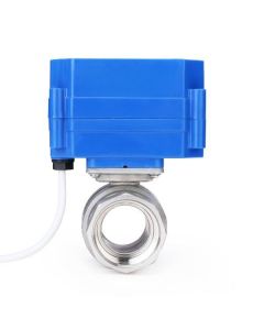 Stainless Steel Motorized Ball Valve - 1" Electrical Ball Valve with Full Port, 9-24 V DC, 5 Wire Setup
