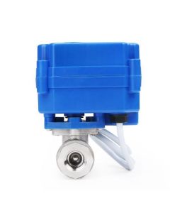 Motorized Ball Valve - 1/4" Stainless Steel Electrical Ball Valve with Full Port, 9-24 V DC, 2 Wire Reverse Polarity