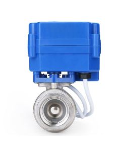 Stainless Steel Motorized Ball Valve - 3/4" Electrical Ball Valve with Standard Port, 85-265 V AC, Auto Return Feature