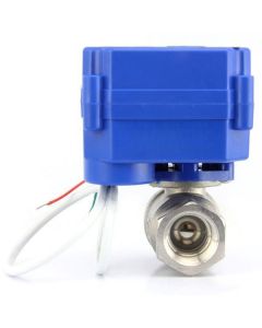 Motorized Ball Valve- 1/4" Stainless Steel Digital Electric Valve with Full Port, 85-265 V AC, 2 Wire Auto Return