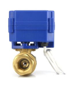 Electrically Controlled Brass Ball Valve - 3/4" Standard Port, 9-24V AC/DC, 3-Wire 1-Way Setup