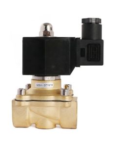 3/4" Brass Electric Solenoid Valve 12V DC Normally Closed with VITON Seal for Air Water Oil Fuel