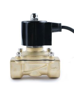 1" Brass Electric Solenoid Valve Underwater Valve 110V AC Normally Closed VITON for Air Water Oil Fuel IP67