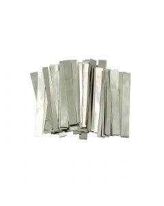 0.15x6x50mm 50 count, Pure Nickel Strip Solder Tabs for High Capacity 18650 Lithium Battery Packs
