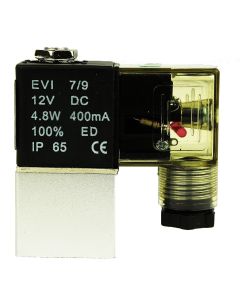1/4" NPT 2 Way 2 Position Pneumatic Electric Solenoid Valve DC 12V, Normally Closed