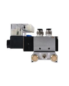 4V210-08 2 Position 5 Way 8 Pneumatic Solenoid Valves Manifold Base, DC 24V