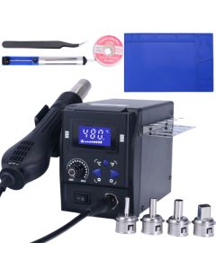 Digital Hot Air Rework Station with Temperature Switch, 5 Additional Soldering Tips, 700W Digital Temp Controls