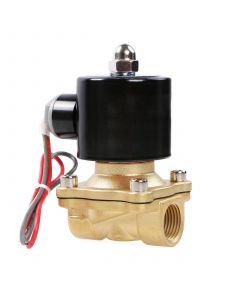 Electric Solenoid Valve - 1/2" 24V AC Brass Body Normally Closed with VITON SEAL