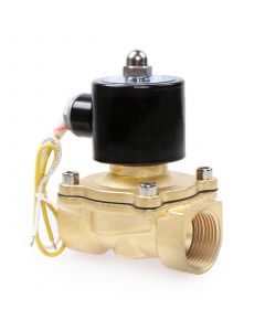Electric Solenoid Valve- 1" Brass Body Normally Closed, VITON SEAL