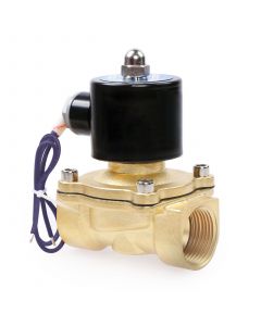 1" 12V DC Brass Electric Solenoid Valve with VITON SEAL, Normally Closed