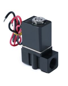 Electric Solenoid Valve- 1/4" 12V DC Solenoid Valve Plastic (Nylon) Body Normally Closed, NBR SEAL
