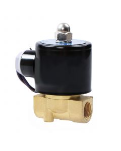 Electric Solenoid Valve- 3/8" 12V DC Brass Body Normally Closed with VITON SEAL