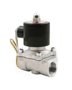 Electric Solenoid Valve- 3/4" 110V AC Stainless Steel Body Normally Closed with VITON SEAL