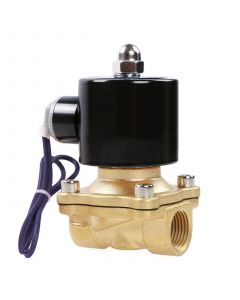 Electric Solenoid Valve - 1/2" 12V DC Brass Body Normally Closed with VITON Seal