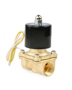 Electric Solenoid Valve - 3/4" 110V AC Brass Body Normally Closed with NBR Seal