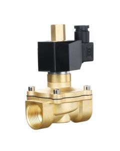 Electric Solenoid Valve- 1" 12V DC Brass Body Normally Open with VITON Seal