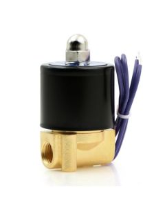 1/4" 12V DC Brass Body Solenoid Valve with VITON SEAL, Molex Micro-Fit 3.0 3-pin Connection
