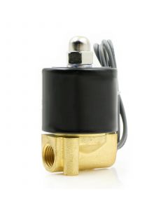 Electric Solenoid Valve- 1/4" 24V DC Brass Body Normally Closed with VITON SEAL