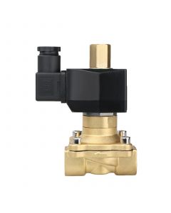 Electric Solenoid Valve- 1/2" 24V AC Brass Body Normally Open, NBR SEAL