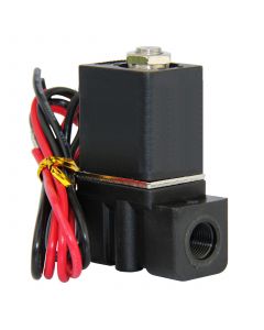 Electric Solenoid Valve - 1/8" 12V DC Plastic(Nylon) Body Normally Closed with NBR SEAL