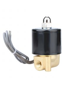 Electric Solenoid Valve - 1/8" 24V DC Brass Solenoid Valve Normally Closed with VITON SEAL
