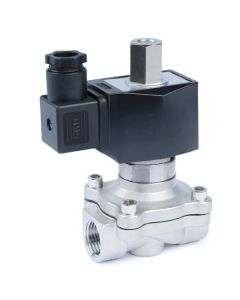 1/2" Stainless Steel Solenoid Valve - 12V DC Normally Open Valve with Viton Seal