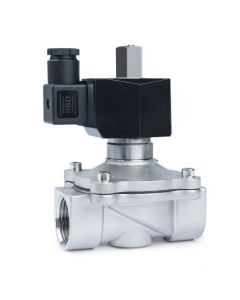 1" 12V DC Stainless Steel Normally Open Solenoid Valve with Viton Seal