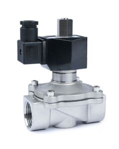 1" Stainless Steel Solenoid Valve - 110V AC Normally Open, Viton Seal