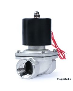 1-1/4" Stainless Steel Electric Solenoid Valve, 110V AC, Normally Closed with Viton Seal