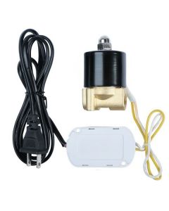 Smart Brass Solenoid Valve with WiFi APP Control, 1/4 inch, 110V AC, Viton Seal