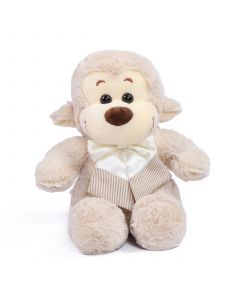 Toy Monkey- 10" (0.83 ft) Gray Stuffed Monkey is Playful and Curious