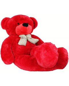 HUGE  47" (4 ft.)  RED Teddy Bear Stuffed Plush Toy 