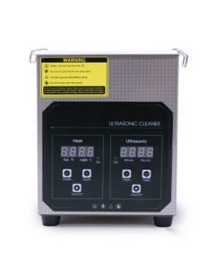 Stainless Steel 2 L Ultrasonic Cleaner with Digital Timer and Heater, 40 KHz Frequency